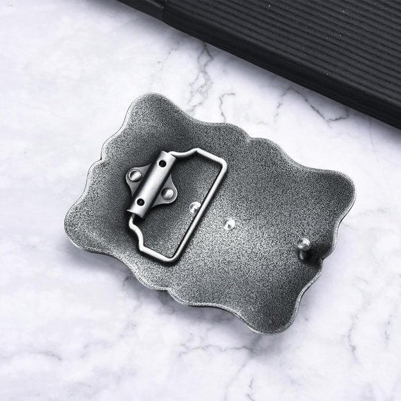 Women Cowboy Rodeo Running Horse Antique Floral Engraved Rope Belt Buckle - Picture 6 of 7